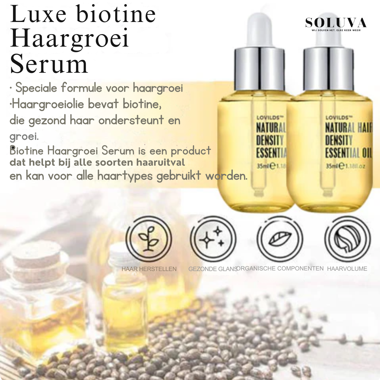 Vegan Haargroei serum - 1+1 Gratis!