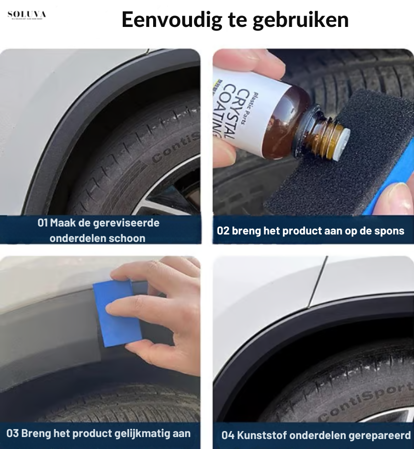 Crystal coating - Plastic en Leer Reiniger - 1+1 Gratis!