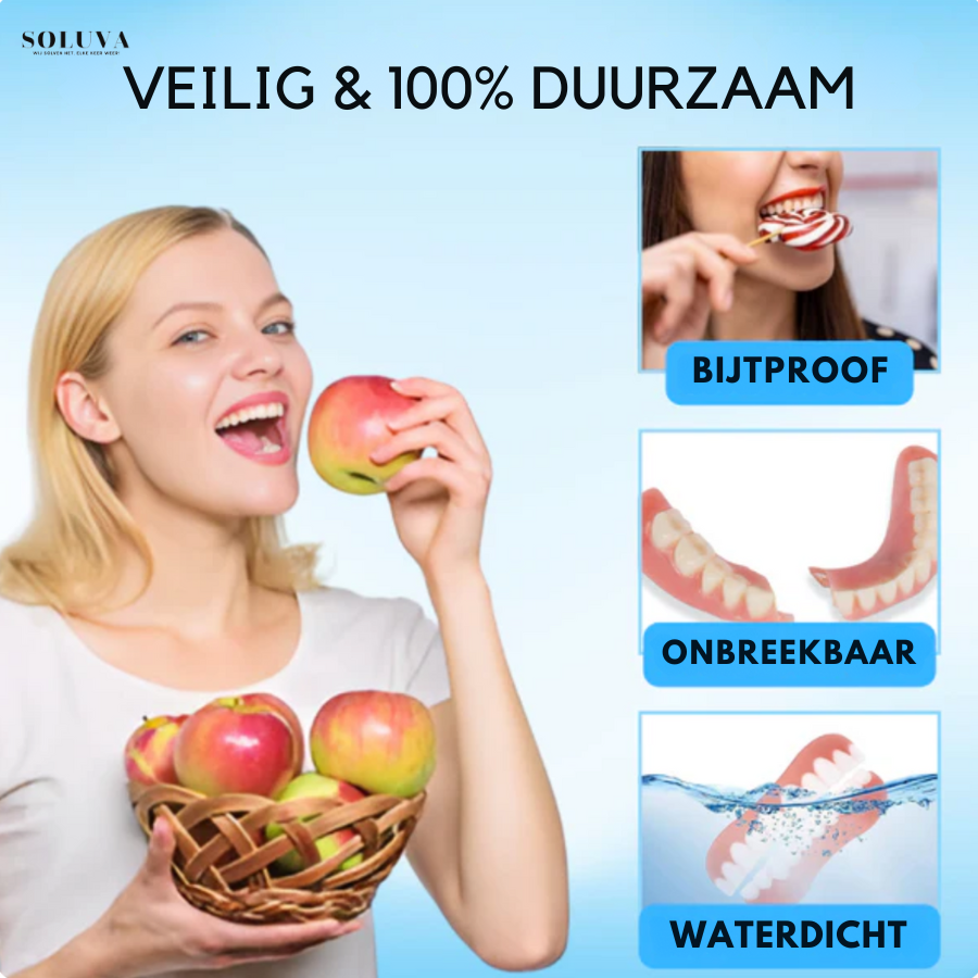 Siliconen Reline Gebitset - 1+1 Gratis!