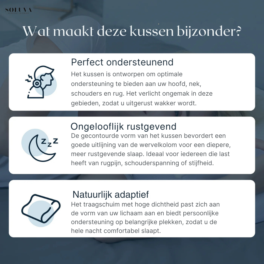 Ergonomisch Comfort Kussen - Tegen Nek- en Rugklachten