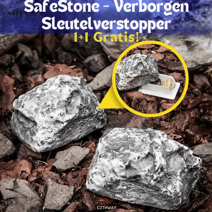 SafeStone - Verborgen Sleutelverstopper - 1+1 Gratis!