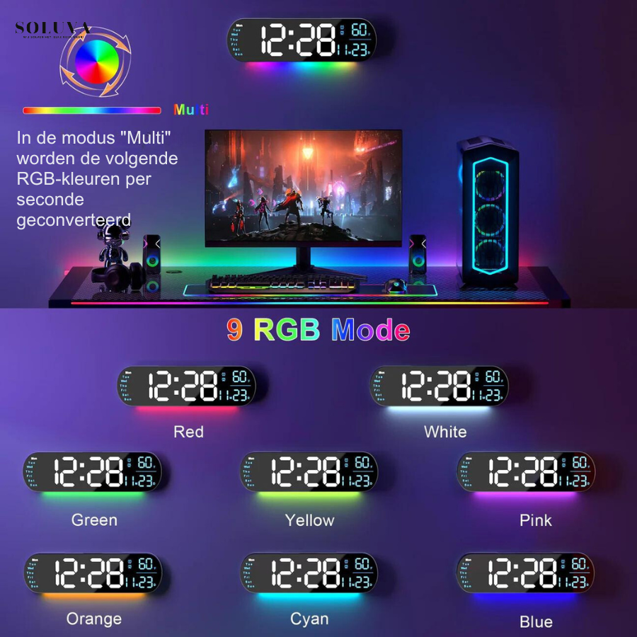 SmartView - Multifunctionele LED Klok