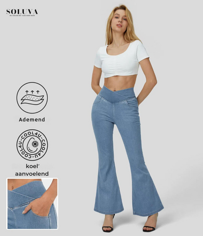 Eva - High Waist Flare Jeans